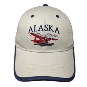 Alaska Strapback Baseball Hat Beige One Size Embroidered Outdoor ACE USA